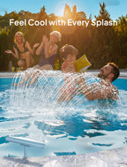[Patented] POOLHOUR 2026 Upgrade Height Pool Fountain for Above Gound and Inground Pools, Adjustable Pool Sprinkler Fountain, Wide Width Spray Pool Waterfall, Cooling Swimming Pool Accessories
