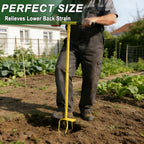 BARAYSTUS Hand Tiller Cultivator, Steel Garden Claw with Wide Foot Plate