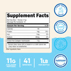 Nutricost Collagen Peptides Powder 1LB (454 G) - Grass Fed Bovine Collagen Hydrolysate (Unflavored)