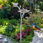 Sungmor Cast Iron Bird Feeder, Decorative Garden Stake, 26.2 Inches Tall