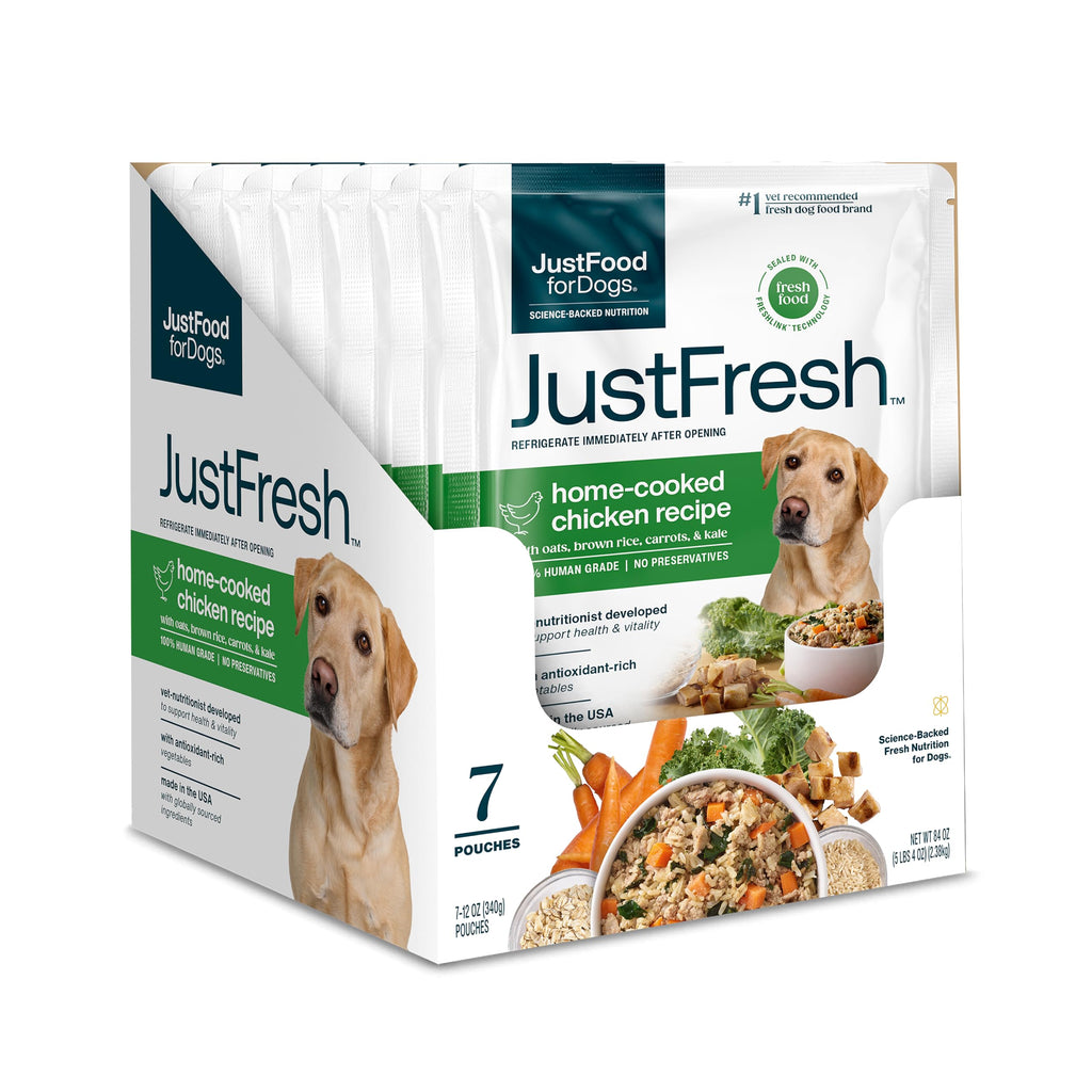 JustFoodForDogs JustFresh Fresh Wet Dog Food or Topper - Chicken, 7 Pack