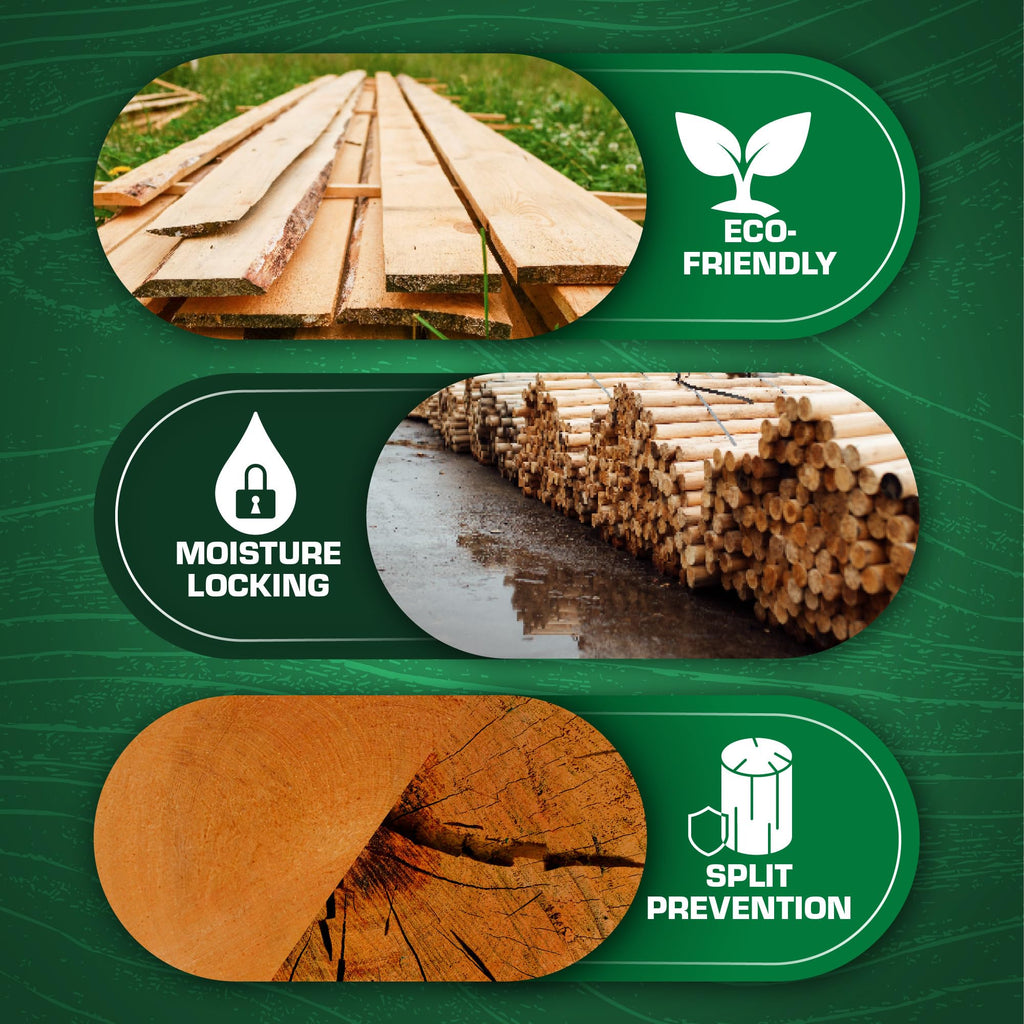 ANCHORSEAL 2 Log & Lumber end Grain Sealer - Prevents up to 90% of end Checks (Drying Splits) on Cut Ends of Wood & Decks. Green Wood Sealer for Turning Blanks & Bowls.