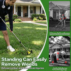 BCJCLTS 2-in-1 Garden Hoe and Weed Puller Rake, 60 Inch Adjustable Long Handle Weeding Tool Heavy Duty Spring Steel Head, Dual Side Hand Weed Rake, Weed Remover for Garden, Yard, Lawn, Driveway.