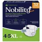 4-5xl Adult Diapers for Women and Men - Case of 32 Bariatric Disposable Briefs with Tabs and Stretchable Side Panels - 100% Breathable with Maximum Absorbency, White