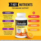 Airborne Vitamin C 1000mg (per Serving) - Citrus Chewable Tablets (96 Count in a Box) - Packaging May Vary
