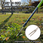 KLDOLLAR Weed Puller Tool,48" Long Handle Weeder Puller Tool with Soft Grip
