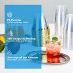 RACETOP 10 oz 200 Pack Clear Plastic Cups, Disposable Clear Plastic Cups for Parties, Gatherings, Weddings and Festival Events