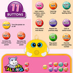 Interactive Alphabet Wall Chart, Talking ABC, 123s, Music Poster, Kids Learning Toys for Toddlers 1-3, Electronic Educational Toddler Toy, Educational Gift for Age 1 2 3 4 5 Year Old Girls Boys - Pink