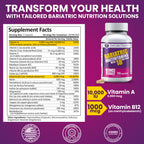 ProCare Health Bariatric Multivitamin with Iron 18mg (30 Easy to Swallow Capsules) - Post Op Bariatric Vitamins for Gastric Bypass Pills - Must Haves for Sleeve Patients (1 Month Supply)