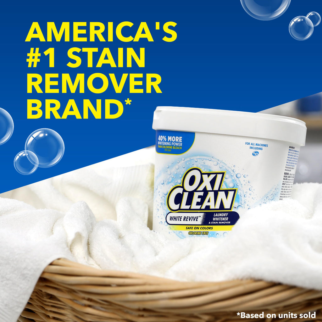 OxiClean White Revive Laundry Whitener and Stain Remover Power Paks,24 Count (Pack of 4)