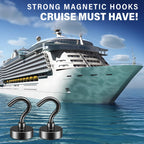FINDMAG 16 Pack Magnetic Hooks, Black 30 LBS Neodymium Magnet Hooks