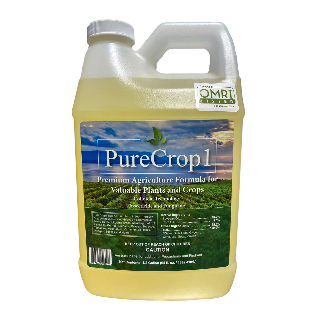 PureCrop1 Concentrate | Plant-Based Plant Protection | Insecticide, Miticide, Fungicide, Biostimulant | for Organic Use in Home, Garden, Hydroponics | Eliminate Pests, Molds & Mildews | 64 Ounces