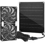 Solar Fan, 30W Solar Powered Fan, Solar Panel Fan Kit, IPX7 Waterproof Fans Exhaust Intake Mounting for Outside Greenhouse Shed Chicken Coop