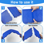 Hlimior 20Pcs Pool Drainage Mat,10.3" x 10.3"Above Ground Walkways, Pool Mat with Multiple Splicing Methods to Prevent Dirt from Entering The Pool,Interlocking Plastic Floor for Pools, Spas, Passways