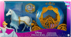 Mattel Disney Princess Toys, Cinderella’s Rolling Carriage, Fashion Doll-Sized with White Horse Featuring Brushable Mane & Tail, Inspired by The Movie