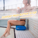 Star Splash Hot Tub Booster Seat, 15 x 12 x 5 Inches - Bath Cushion with Non-Slip Micro Dot Bottom and 6 Weight Sections - Quick Dry Inflatable Hot Tub Accessories for Adults and Kids