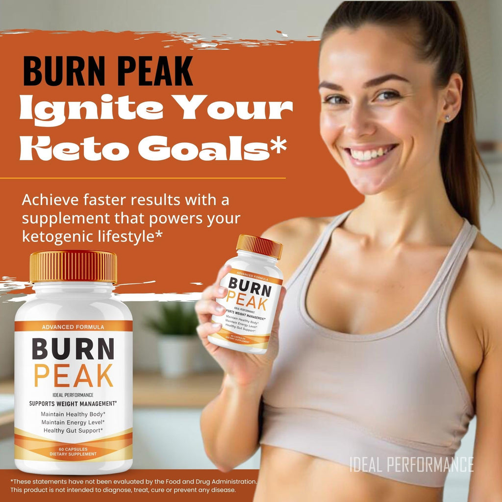 Burn Peak Capsules, Official BurnPeak Supplement Pills - Maximum Strength, All Natural Keto Capsule to Sustain Active Lifestyle & Fitness Goals, Overall Health Burn Peak Reviews (5 Pack)