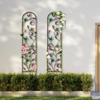 aboxoo 2-Pack Hummingbird Metal Garden Trellis,60" Decorative Outdoor Fence