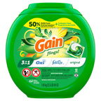 Gain Flings Laundry Detergent Pacs, 60 Count, Original Scent, with Odor Defense, Concentrated Laundry Soap Pacs