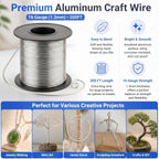 Therwen 200ft 16 Gauge Stainless Steel Wire for Jewelry Making, Gardening