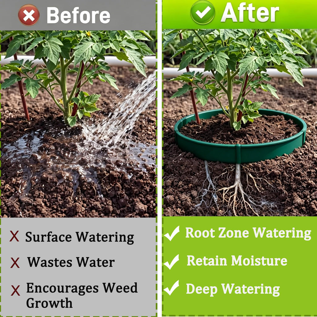 24Pcs Planting Grow Rings for Outdoor Plants, Diameter Range 8.2-15.7 Inch