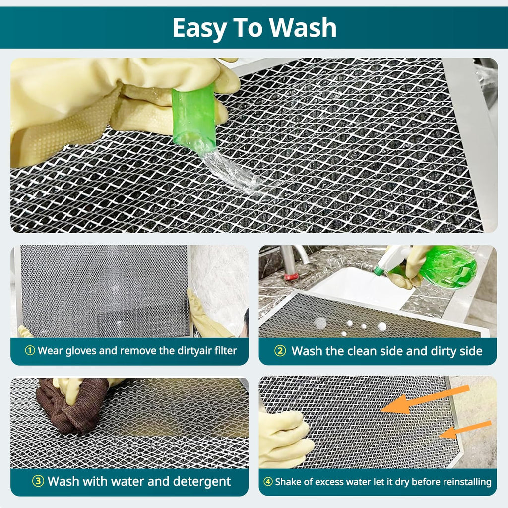 Torjim 14x18x1 MERV8 Washable Reusable Electrostatic Air Filter, AC/HVAC Furnace Filter, Permanent Air Filter, Breathe Fresher, Easy Install