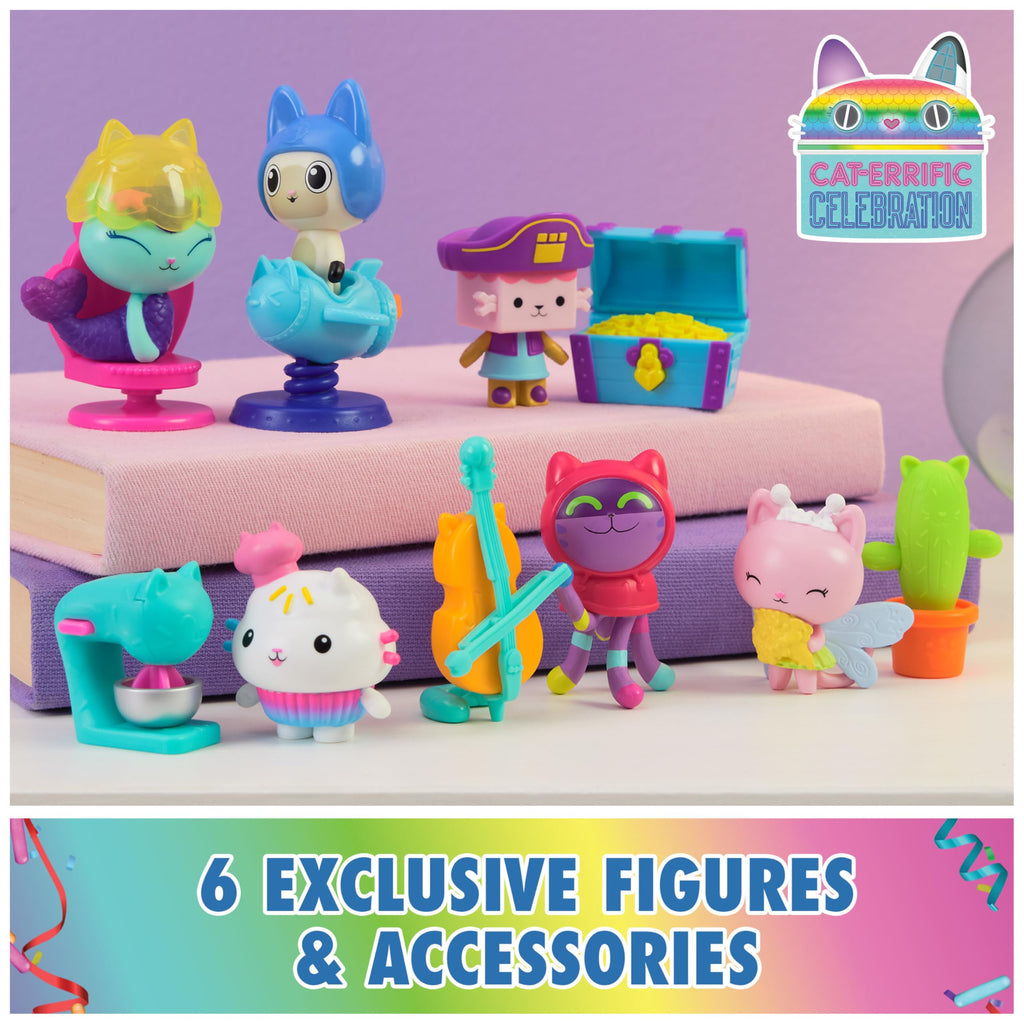 Gabby's Dollhouse, 12-Piece Story Figures Gift Pack, with 6 Toy Figures & 6 Dollhouse Accessories Set, Kids Toys for Girls & Boys Ages 3+