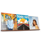 MÖNKE Vinyl Record Wall Mount - a 96 cm Long Elegant Display Ledge Made from Solid Walnut - This Vinyl Record Shelf Will Hold Records of Any Size (Walnut)