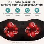 Nekteck Shiatsu Neck Massager with Heat for Pain Relief Deep Tissue, 2026 Upgraded 3D Back Shoulder Kneading Massage Pillow, Body Muscle Relaxation Tool Gifts for Him Her Mom Dad, Gray (NOT Cordless)