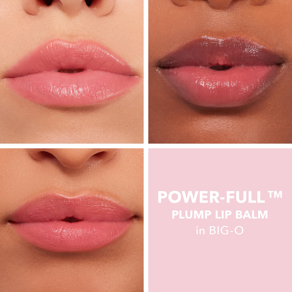 BUXOM Power-Full Plumping Lip Balm, Tinted Lip Balm Plumper, Enhancing Lip Moisturizer, Hydrating & Smoothing Peptide Lip Treatment, Cruelty-Free, Filler, Celeste, Big O