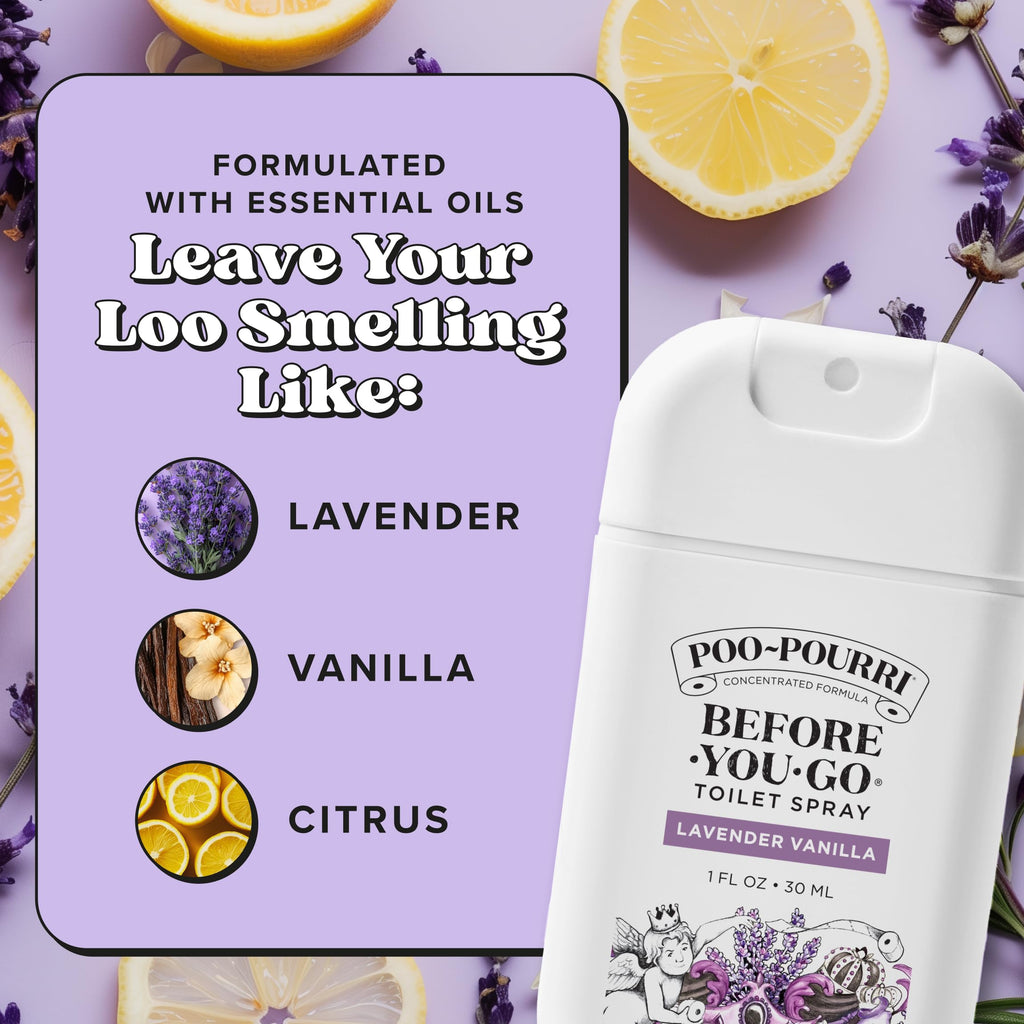 Poo-Pourri Before-You-Go Pocket Toilet Spray, Spring Variety 1 Fl Oz 3 Pack