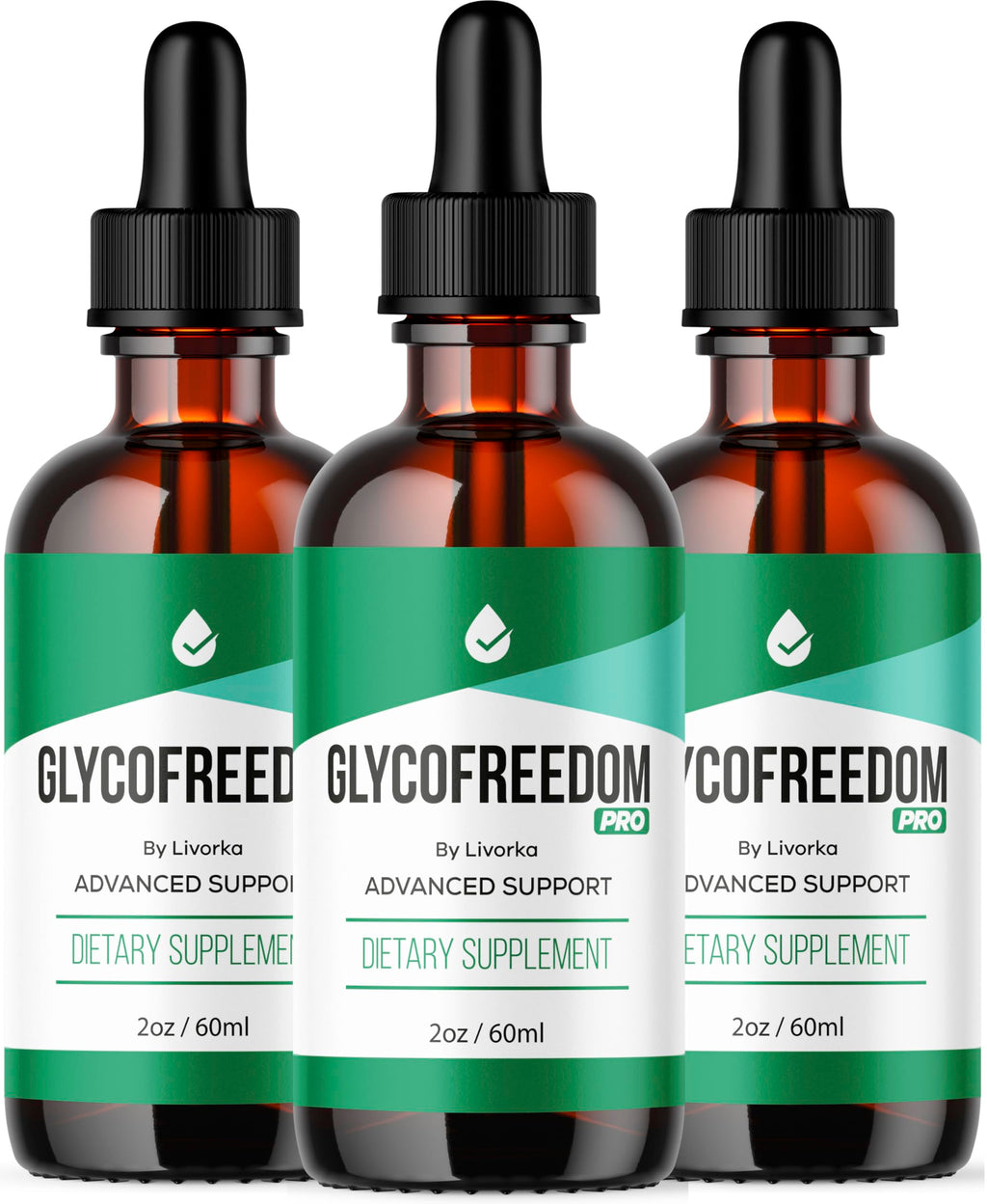 (3 Pack) GlycoFreedom Drops, GlycoFreedom, GlycoFreedom Liquid Drop, Advanced Formula GlcoFreedom, 2oz, 60ml, 3 Months Supply.