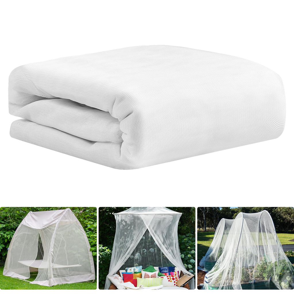78 x 10 Ft Mosquito Netting for Garden Patio, White