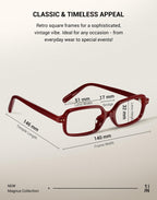 TIJN Magnus Blue Light Blocking Glasses for Women Men,Square Cat Eye Frame Bluelight Glasses for Gaming/Computer/Screen,DR