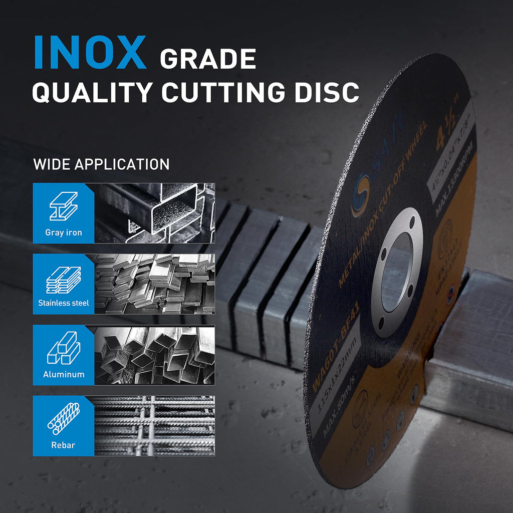 S SATC 4 1/2 Cut Off Wheel 50 PCS Cutting Wheels Angle Grinder Cutting Disc Ultra Thin Metal & Stainless Steel