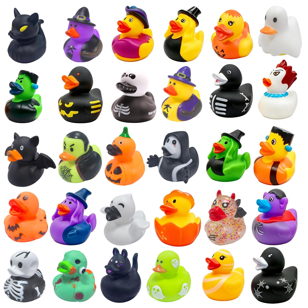 36 Pcs Halloween Rubber Ducks,Baby Showers Accessories Duckies Bath Toys for Kids Halloween Party Favors,Gift Exchange (Halloween)