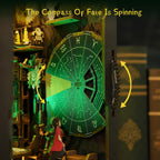 TOYQI DIY Book Nook Kit, Miniature House Dollhouse Kit for Adult and Teens, Book Nook Kits for Adults, Booknook Bookend Alley Model Build with Dust Cover