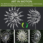 Generic Shirem Magical Metal Windmill, Kinetic Wind Sculptures & Spinners, 3D Wind Spinner, Kinetic Spinner, Enchanting Wind Spinner for Yard and Garden.