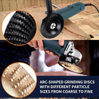 Pomsare 13PCS Wood Carving Disc Set for 4 1/2 Angle Grinder Attachments, Stump Ginder Blades Wheel for Wood, Flap Disc for Woodworking Cutting, Grinding, Shaping and Sanding