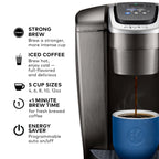 Keurig K-Elite Single Serve K-Cup Pod Coffee Maker, Brushed Slate
