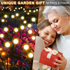 NBQQ Solar Garden Lights 4 Pack of 32 LEDs Swaying Firefly Garden Decor