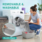 Wibeelee 60"x8"x5" Bed Wedge Pillow for Headboard Bed Wedge Gap Filler Cover 1.5-inch Gaps Mattress Wedge Gap Filler to Stop Items Falling Down(Grey)