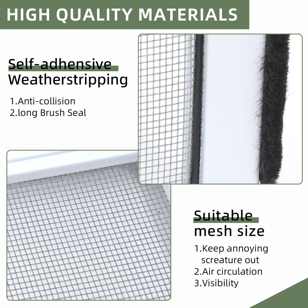 [FOR SMALL WINDOWS ONLY] FLYZZZ Adjustable Screen , 2 Packs 10" H x Fits 14" to 24" W | Stop & Measure Before Buying | Perfect for Bathroom & Basement Windows