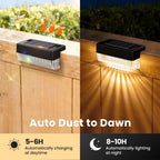 COOZAMING Solar Deck Lights Outdoor 24 Packs, Solar Powered LED Step Lights Waterproof Outdoor for Deck, Step, Fence, Wall, Patio, Yard, Pool, Pathway and Stairs (Warm White)