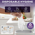 Vinyl Disposable Gloves X Large - 1000 Count Case Clear Food Safe Cooking and Household Cleaning Gloves - Powder Free and Latex Free Kitchen Glove for Meal Prep and Food Service