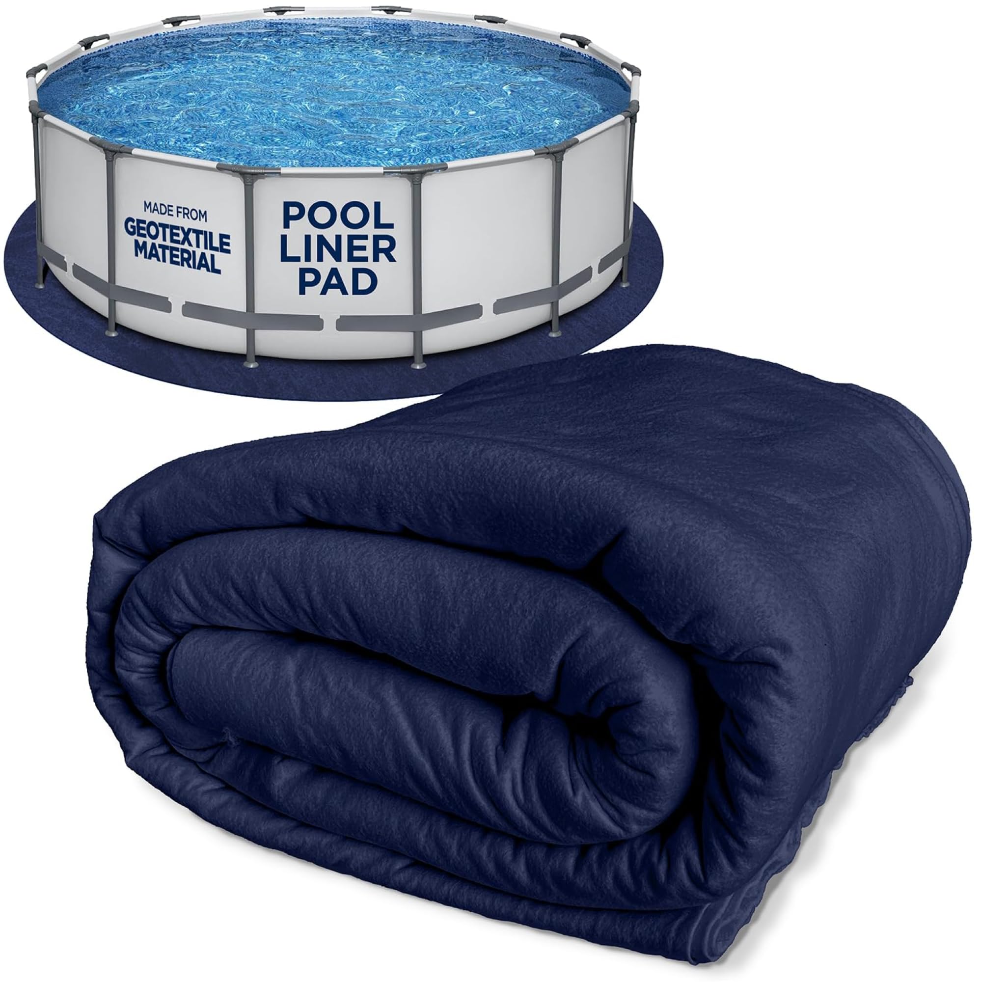 Shop Square 15-Foot Pool Liner Pad for Above Ground Pools - Under Pool Padding, Above Ground Pool Pad, Puncture Protection, Extend Liner Life, Durable Geotextile Material
