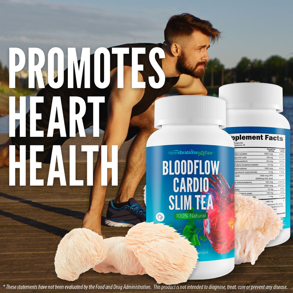 Blood Flow Cardio Slim Tea - Advanced Pressure Support Full Body Detox Cleanse for Women - Increase Blood Flow & Circulation to Reduce Pressure & Increase Lymph Detoxification Flow - Gut Detox