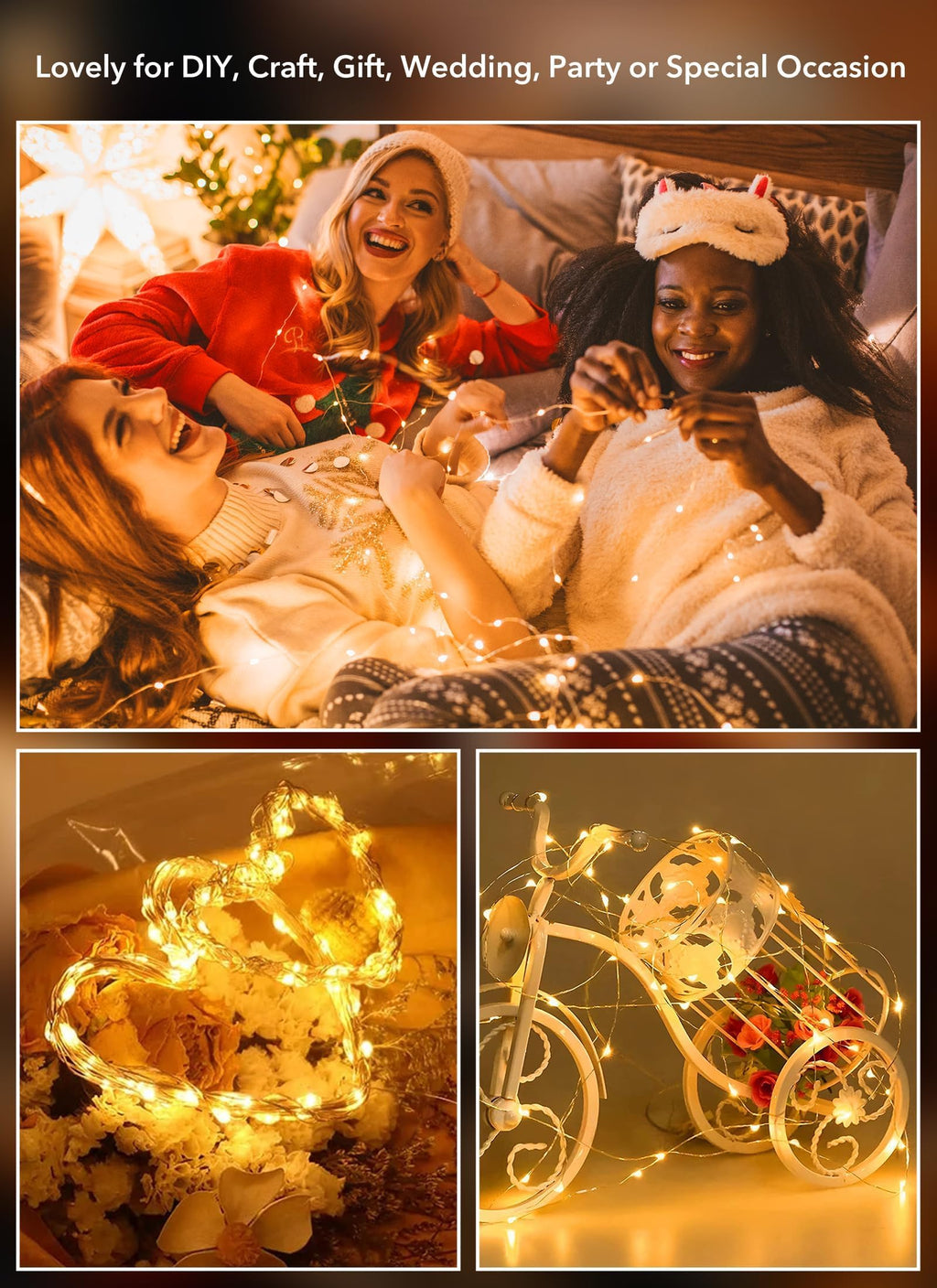 Brightown 24 Pack Fairy Lights Battery Operated for Holiday Decor