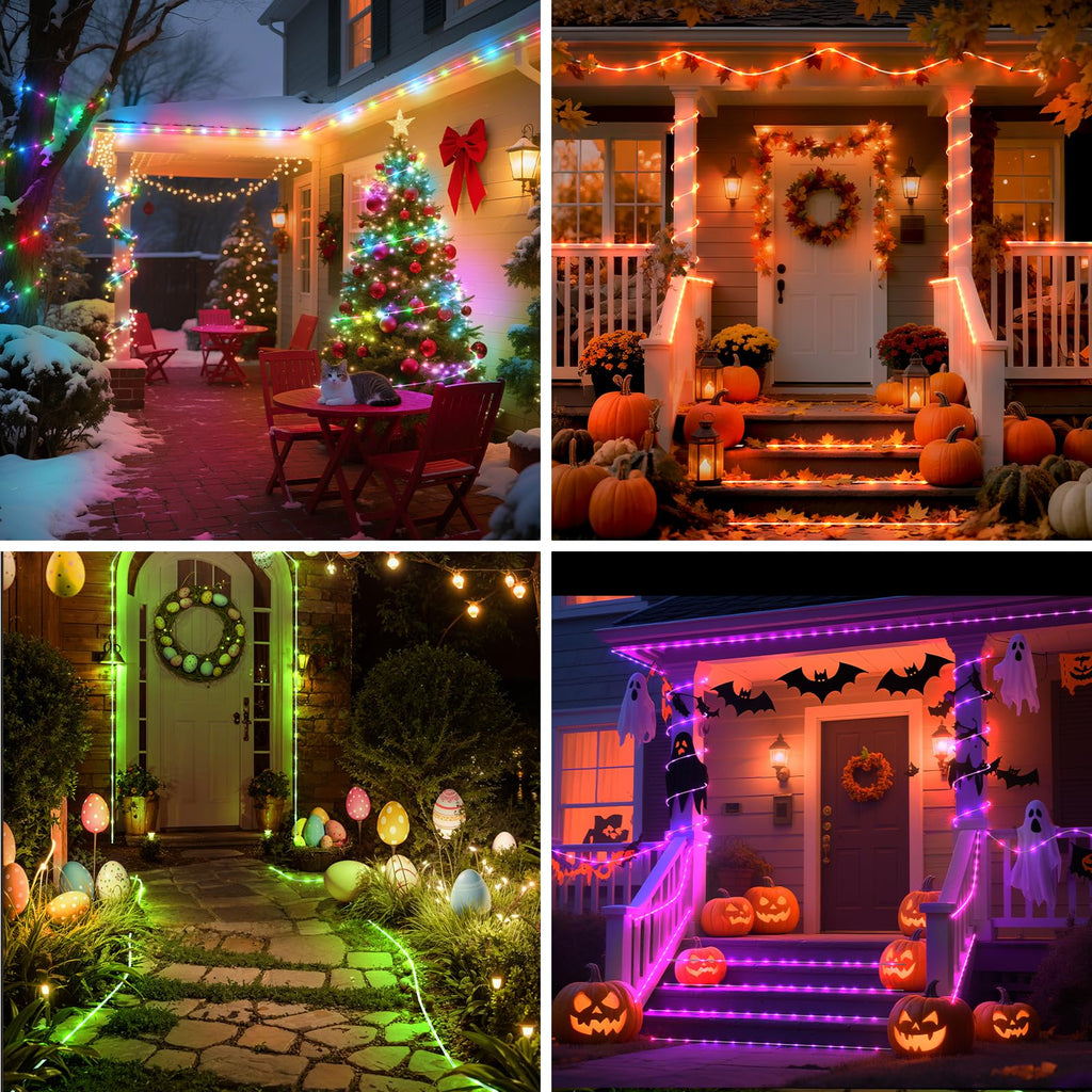 Rope Lights for Outside, 40FT 120LED Color Changing Not Connectable 5mm