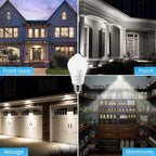 Motion Sensor Light Bulbs, 13W (100Watt Equivalent), Motion Activated Dusk to Dawn Security LED Bulb, 5000K Daylight, Energy-Efficient, for Indoor and Outdoor Lighting, Porch, Stairs, Hallway 4Pack